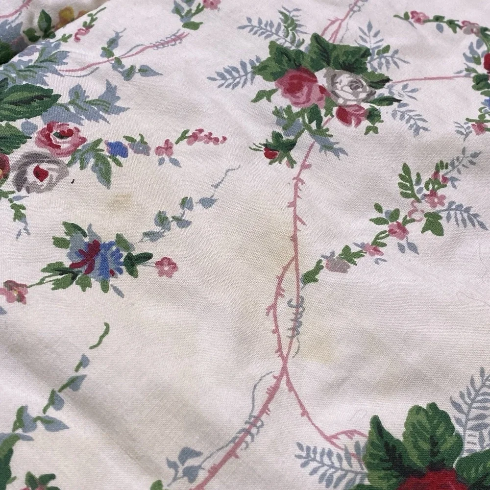 Vintage Ralph Lauren RARE Blaine Queen Size Comforter White Floral Cottage-Core